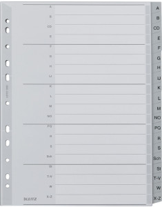 LEITZ intercalaire en plastique, A-Z, format extra large