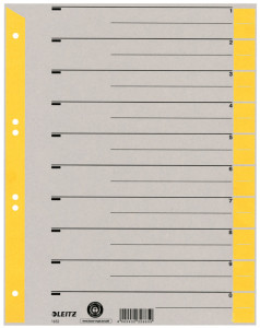 LEITZ intercalaires, format A4 extra large, en carton solide