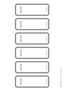 LEITZ Etiquette pour dos de classeur, 46 x 111 mm, courte,