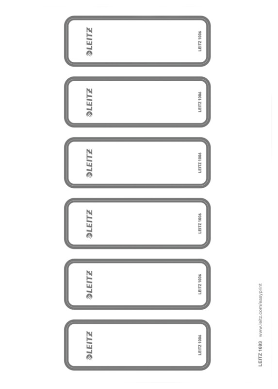 LEITZ Etiquette pour dos de classeur, 46 x 111 mm, courte,