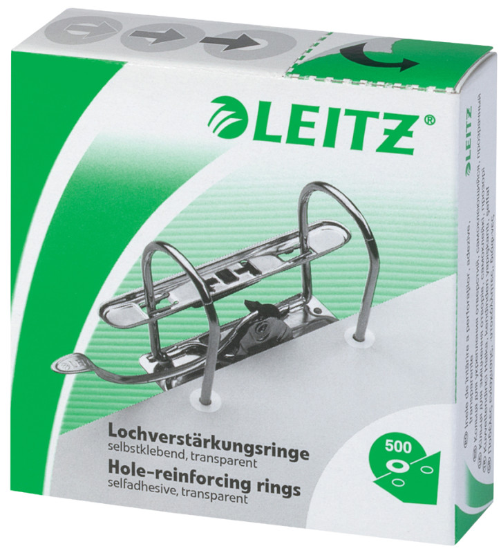 LEITZ oeillets de renfort, transparent, contenu: 500 pièces