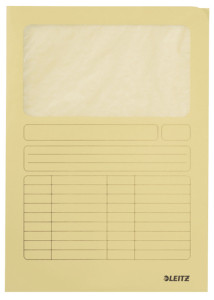 LEITZ Chemise à fenêtre, format A4, carton, blanc, 160g/m2