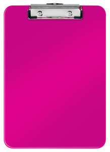LEITZ Porte-bloc WOW, format A4, en polystyrène, rose-métall