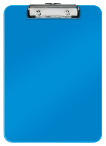LEITZ Porte-bloc WOW, format A4, en polystyrène, bleu-métall