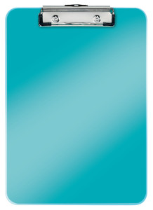 LEITZ Porte-bloc WOW, format A4, en polystyrène, bleu-métall