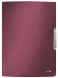 LEITZ chemise à élastique Style, format A4, pp, rouge grenat