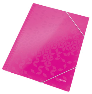 LEITZ chemise à élastique WOW, format A4, carton, violet,