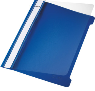 LEITZ Chemise à lamelle Standard, format A5, en PVC, bleu
