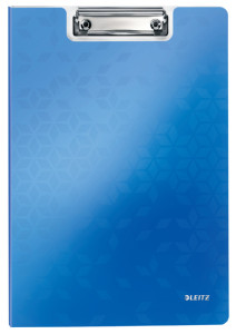 LEITZ porte-bloc à rabat WOW, format A4, polyfoam, bleu