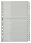 LEITZ Répertoire en carton mylar, chiffres, A4, 1-10, gris