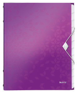 LEITZ Chemise de rangement WOW, format A4, PP, violet, 6