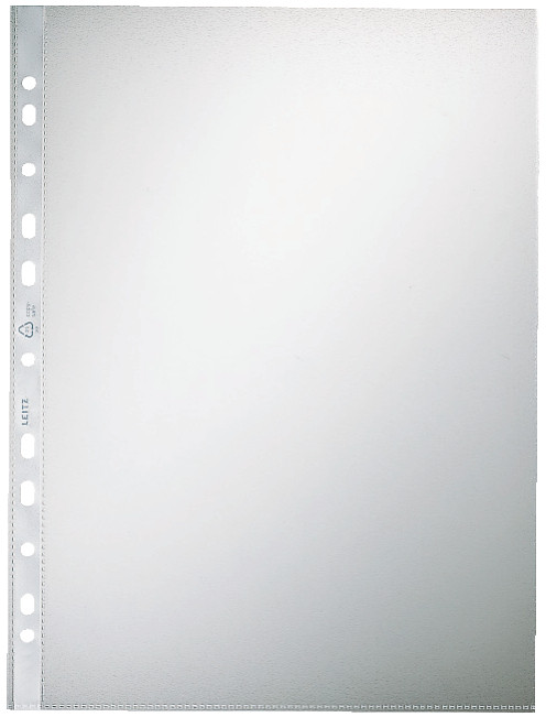 LEITZ pochette perforée, format A4, PP, granuleux, 0,10 mm,