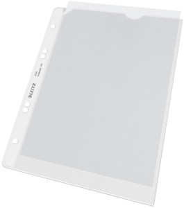 LEITZ Pochette perforée,format A5, PP, granuleux, 0,13 mm,