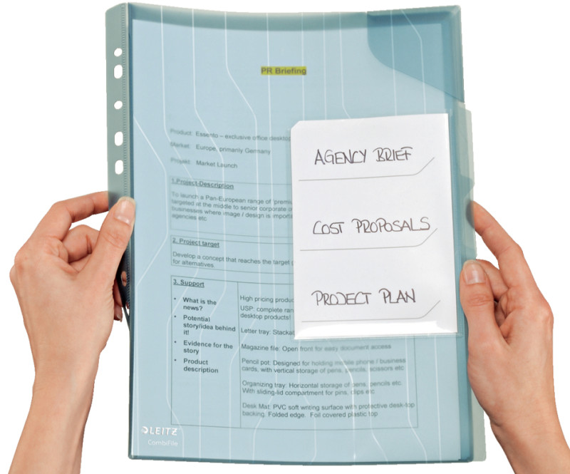 LEITZ Chemise pour documents non perforés « 3924 » A4 250 feuilles