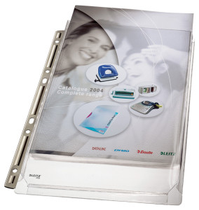 LEITZ pochette perforée Maxi, A4, PVC, 0,17 mm, granuleux