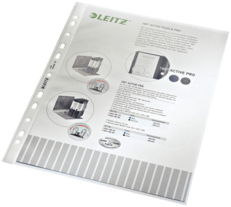 LEITZ pochette perforée, format A4, PP, granuleux, 0,09 mm,