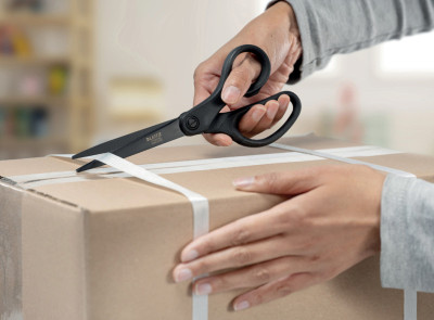 LEITZ ciseaux titane anti-adhésive, pointu, longueur: 205 mm, noir