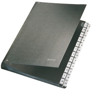 LEITZ classeur à soufflet, A4, A-Z, 24 compartiments, noir,