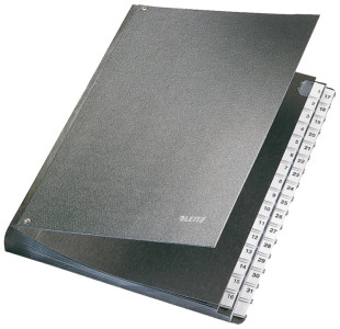 LEITZ classeur à soufflet, A4, A-Z, 24 compartiments, noir,