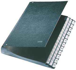 LEITZ classeur à soufflet, A4, A-Z, 24 compartiments, noir,