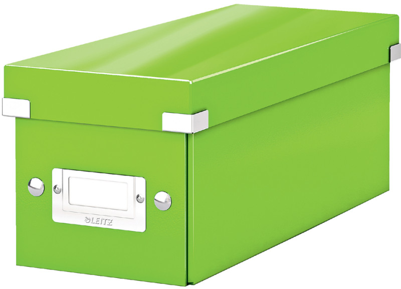 LEITZ Boîte de rangement CD Click&Store Office. Contenance de 30 CD  standard ou 60 slim. Coloris vert