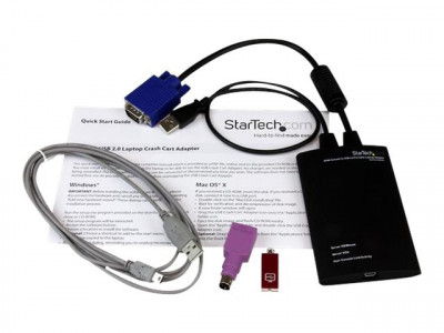 Startech : KVM CONSOLE TO USB 2.0 PORTABLE LAPTOP CRASH CART ADAPTER