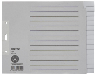 LEITZ Intercalaire en papier naturel, blanc, A4, 20 touches,