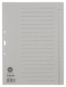Esselte registres papier de corde, blanc, A4, 20 parties, chamois