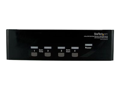 Startech : 4 PORT DVI VGA DUAL MONITOR KVM SWITCH USB avec AUDIO