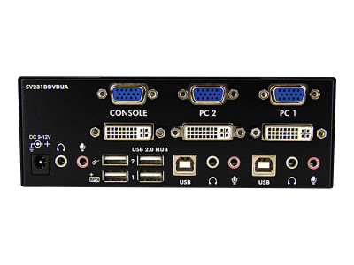 Startech : 2 PORT DVI VGA DUAL MONITOR KVM SWITCH USB avec AUDIO