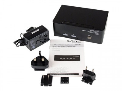 Startech : 2 PORT DVI VGA DUAL MONITOR KVM SWITCH USB avec AUDIO