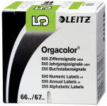 signal de chiffres LEITZ Orga Color « 3 » sur un rouleau, bleu clair