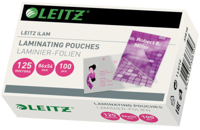 LEITZ pochette de plastification pour cartes de visite 60x90