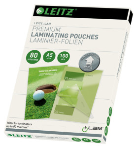 LEITZ Pochette de plastification iLAM, A5, brillant, 80 mic