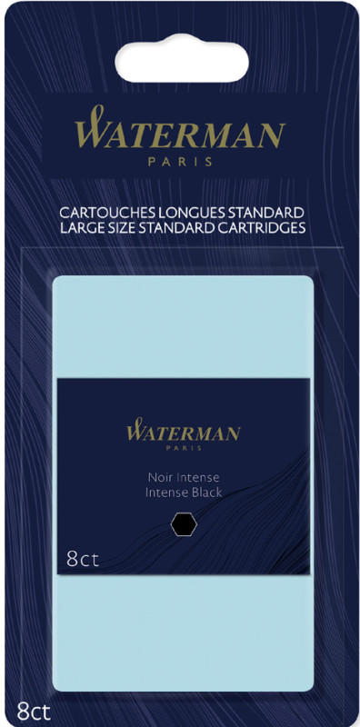 WATERMAN Cartouches d'encre longues bleu, effaçable, blister