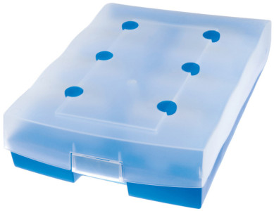 HAN Boîte à fiches CROCO DUO, A8, boîte: bleu translucide