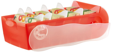 HAN Boîte à fiches CROCO, A7, boîtier: rose translucide