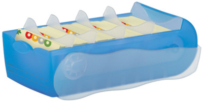 HAN Boîte à fiches CROCO, A7, boîtier: rose translucide