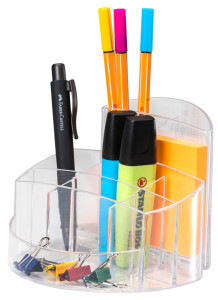 HAN Multipot à crayons RONDO, 9 compartiments, transparent