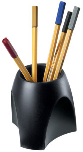 HAN Pot à stylos DELTA, en plastique, noir