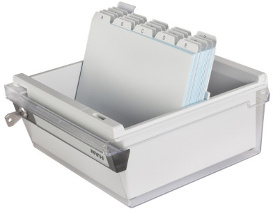 Boîte à fiches HAN, format A5 paysage, pour 800 fiches, gris clair