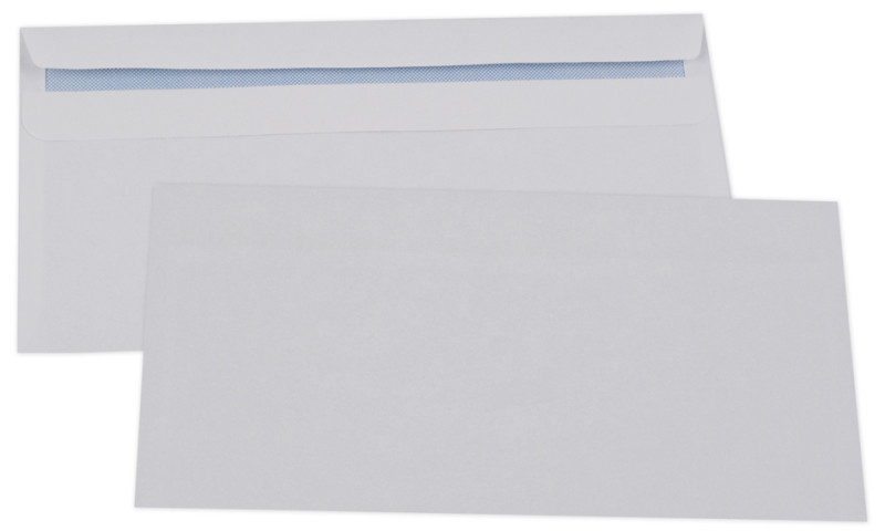 Enveloppes - Blanc ~110 x 220 mm (DL), 100 g/qm Offset