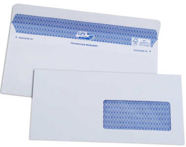 GPV Enveloppes SECURE, 112 x 255 mm, sans fenêtre
