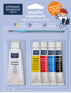 LEFRANC & BOURGEOIS Gouache en tube, set de 5 tubes assortis