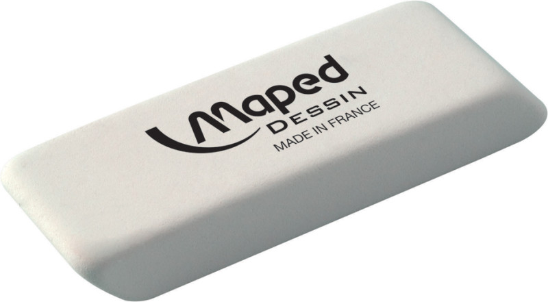 Maped gomme en caoutchouc Dessin, moyen, blanc