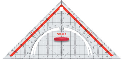 Maped Equerre Géo Technic, hypoténuse:260 mm, en plastique,