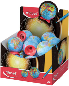 Maped Taille-crayons Globe, présentoir de 16 pièces