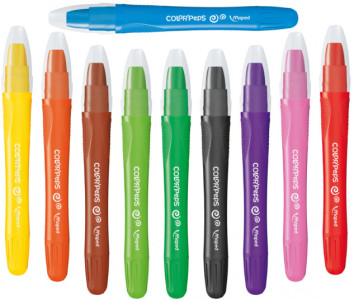 Maped Craie gel COLOR'PEPS GEL, étui plastique de 10