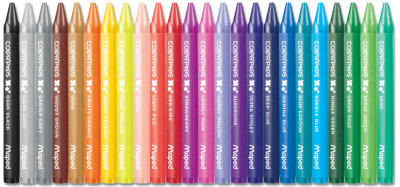 Maped Crayon de cire COLOR'PEPS WAX, étui en carton de 12