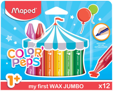 Maped my first Crayon de cire COLOR'PEPS JUMBO, étui de 12